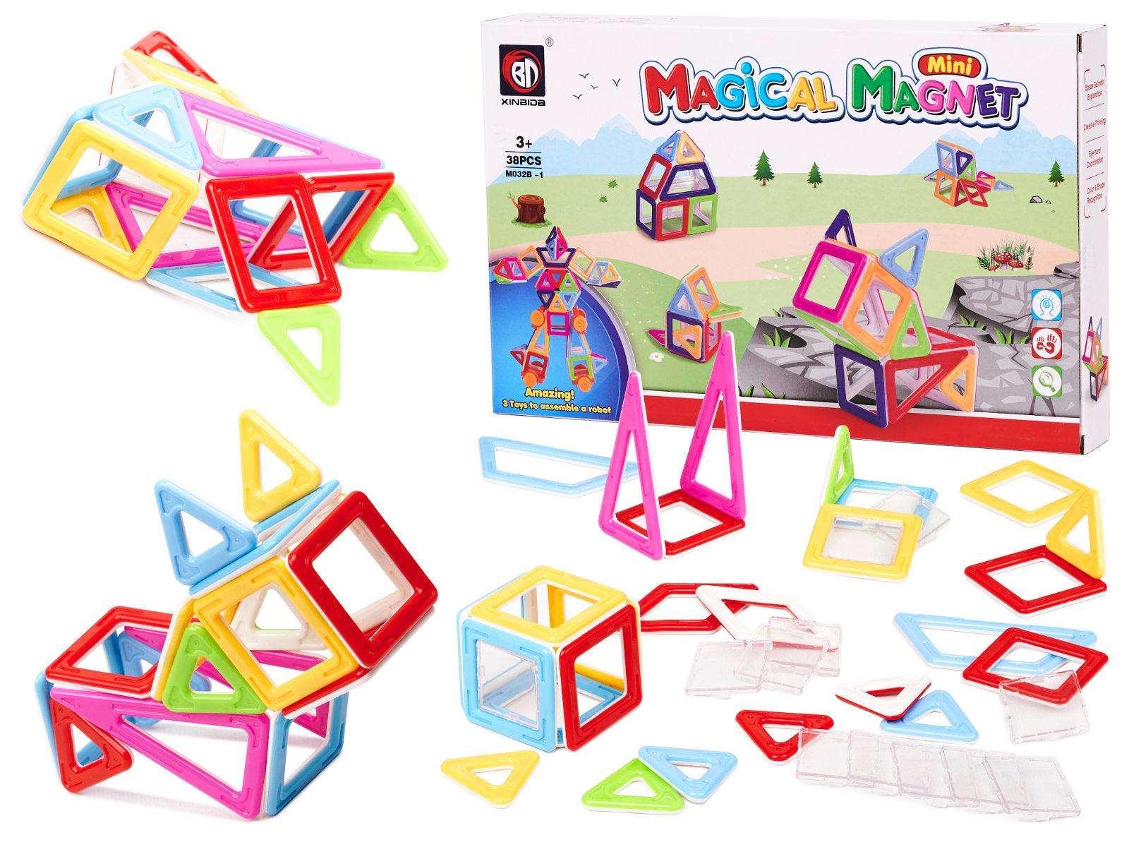 Magnetinės kaladėlės Mini Magical Magnet II (38 detalės) - Piki