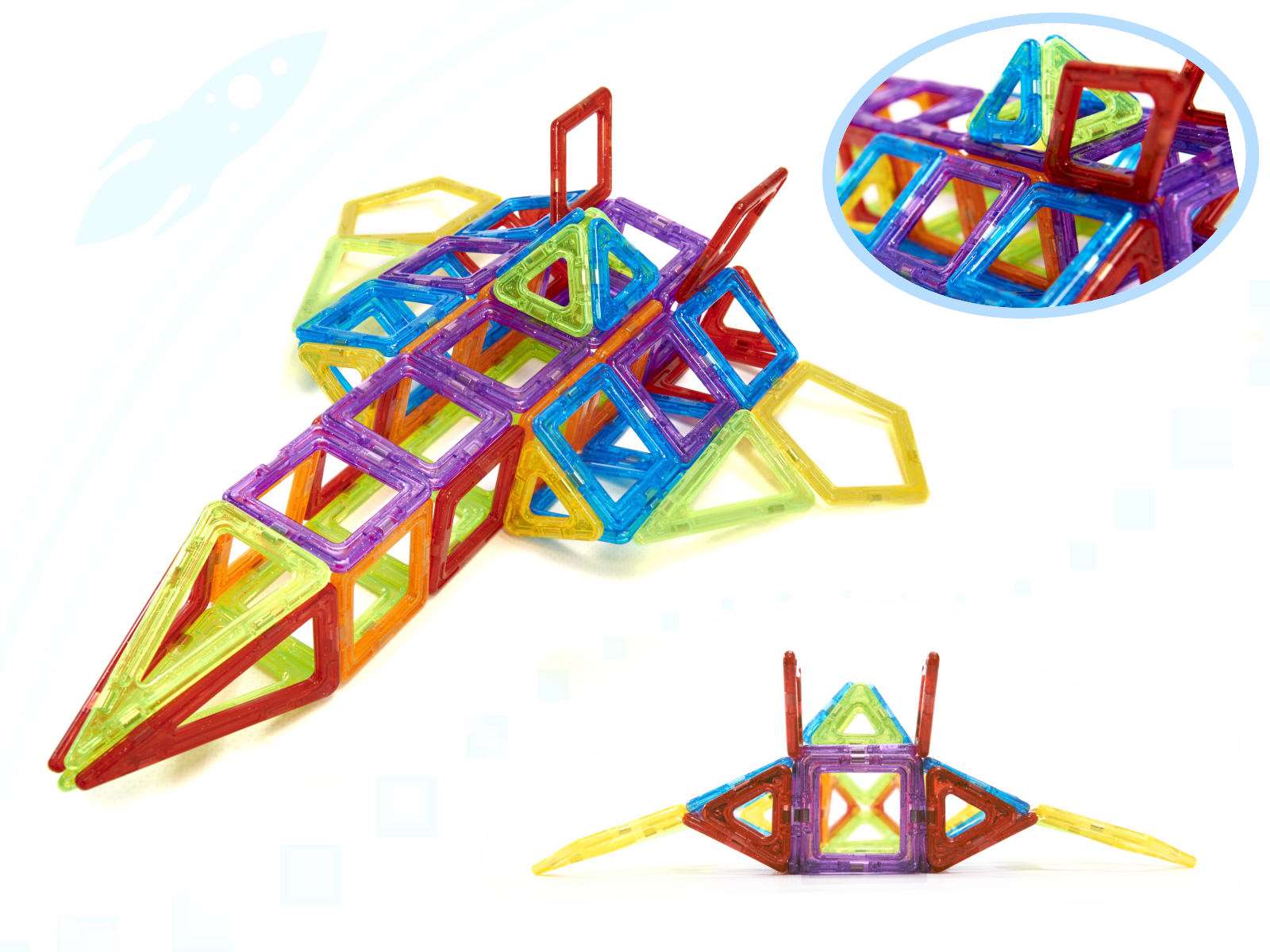 magnetinis konstruktorius raketa