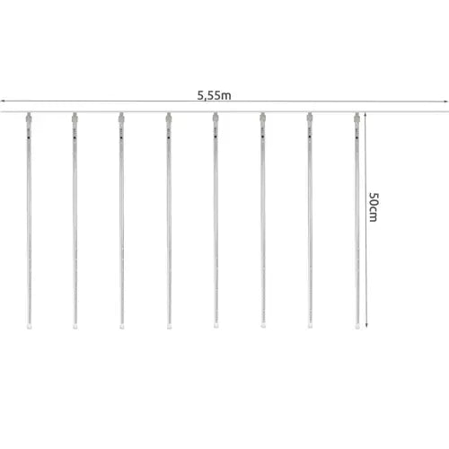 LED girlianda meteorų lietus (spalvotos, 288 LED)