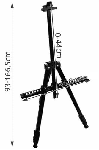 Tapybos molbertas - reguliuojamas, aliumininis  170cm