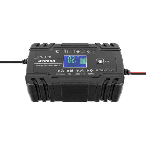 Akumuliatoriaus pakrovėjas su remonto funkcija, automatinis 12V-8A, 24V-4A