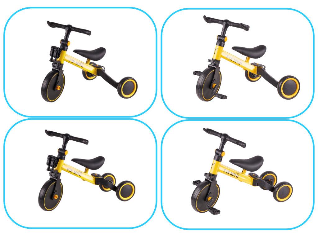 Trike Fix Mini krosinis triratukas 3in1 su pedalais geltonas 