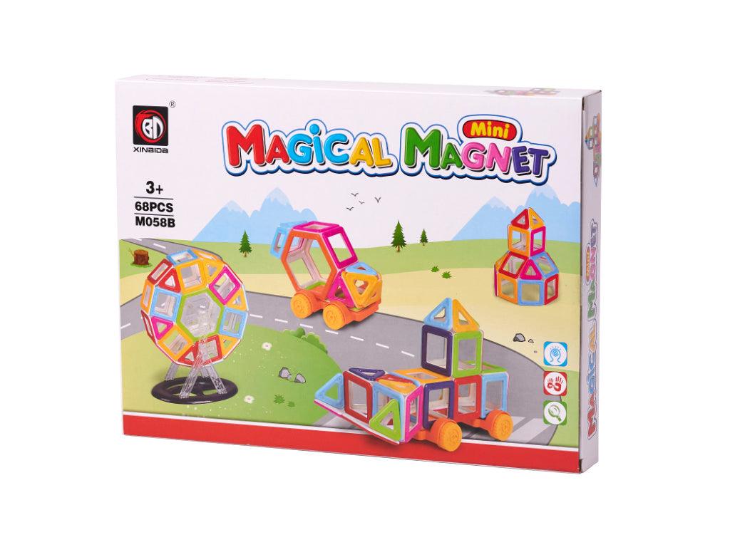 Magnetinės kaladėlės Magical Magnet Mini (68 detalės) - Piki