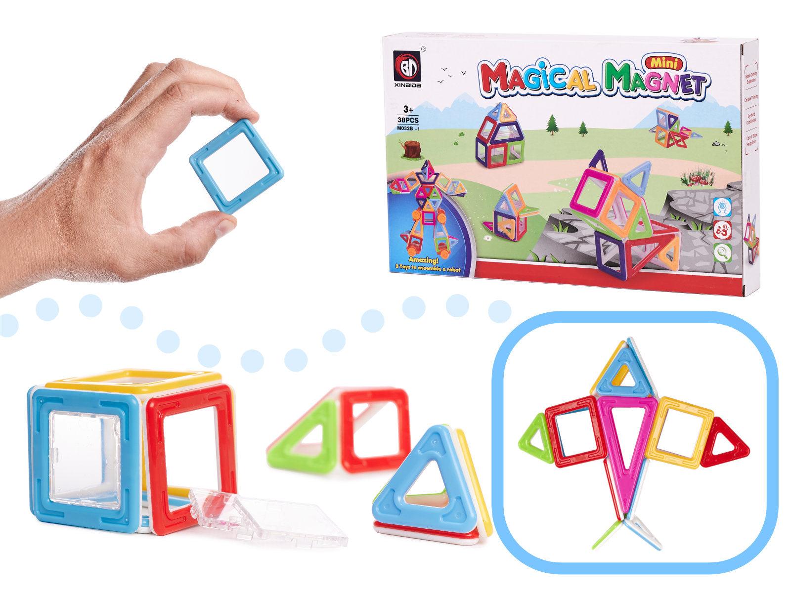 Magnetinės kaladėlės Mini Magical Magnet II (38 detalės) - Piki