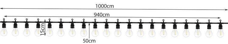 Sodo girlianda su lemputėmis (10m, 24V) 